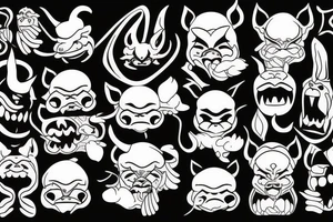 oni ungry tattoo idea