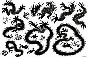 dragon figthing tattoo idea