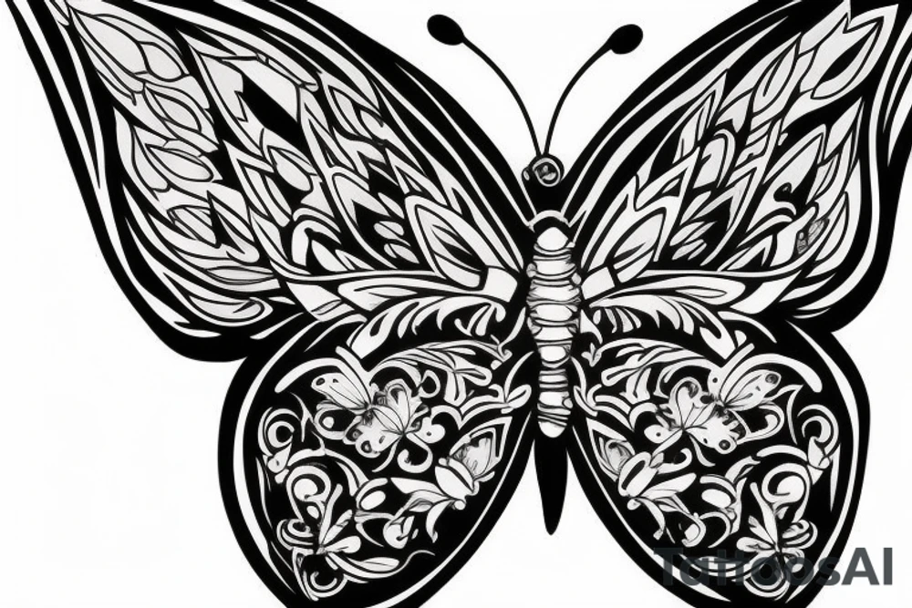 butterfly, rib tattoo tattoo idea
