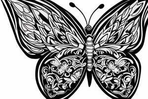 butterfly, rib tattoo tattoo idea