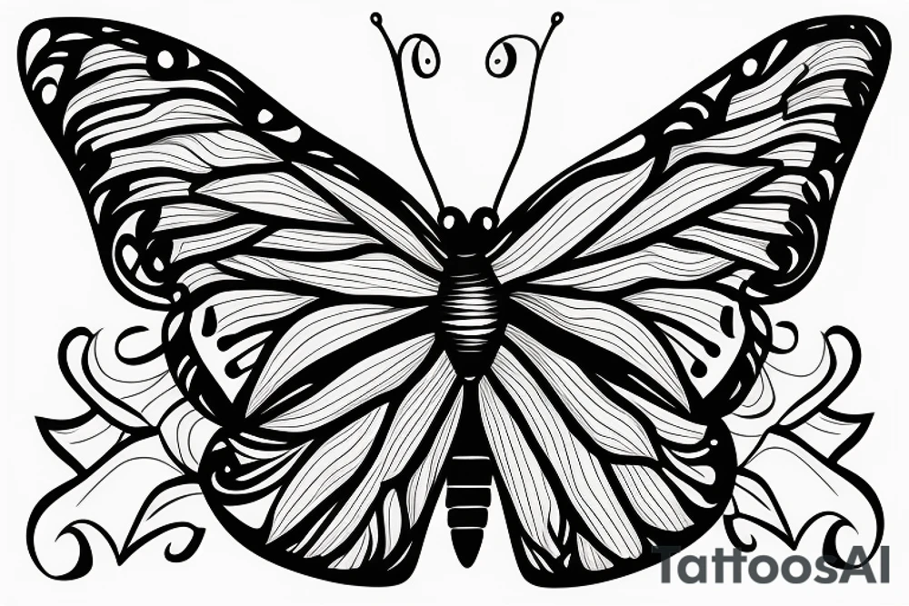 butterfly, rib tattoo tattoo idea
