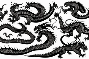 dragon fighting with a tiger tattoo idea