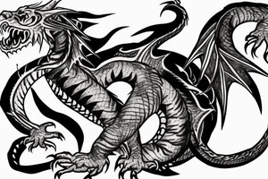 dragon fighting with a tiger tattoo idea
