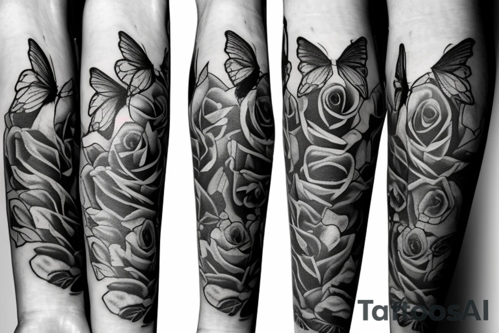 roses with butterfly , forearm tattoo tattoo idea roses with butterfly , forearm tattoo tattoo idea
