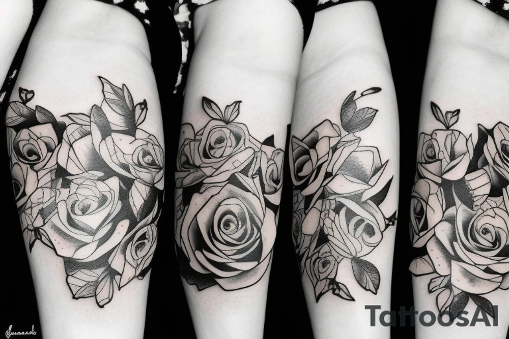 roses with butterfly , forearm tattoo tattoo idea