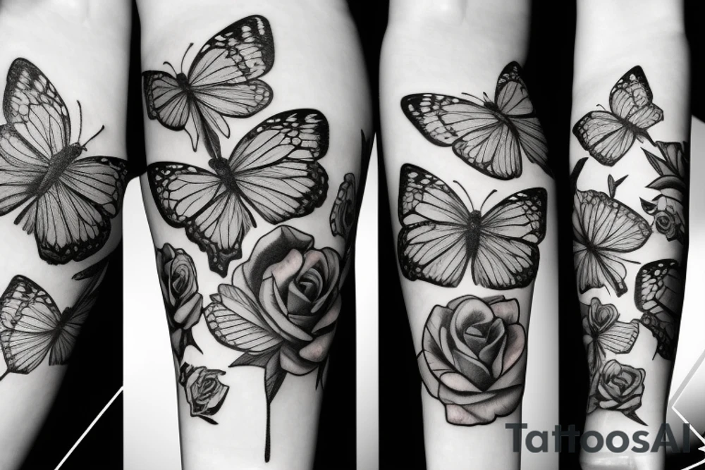 butterfly with roses , forearm tattoo tattoo idea butterfly with roses , forearm tattoo tattoo idea