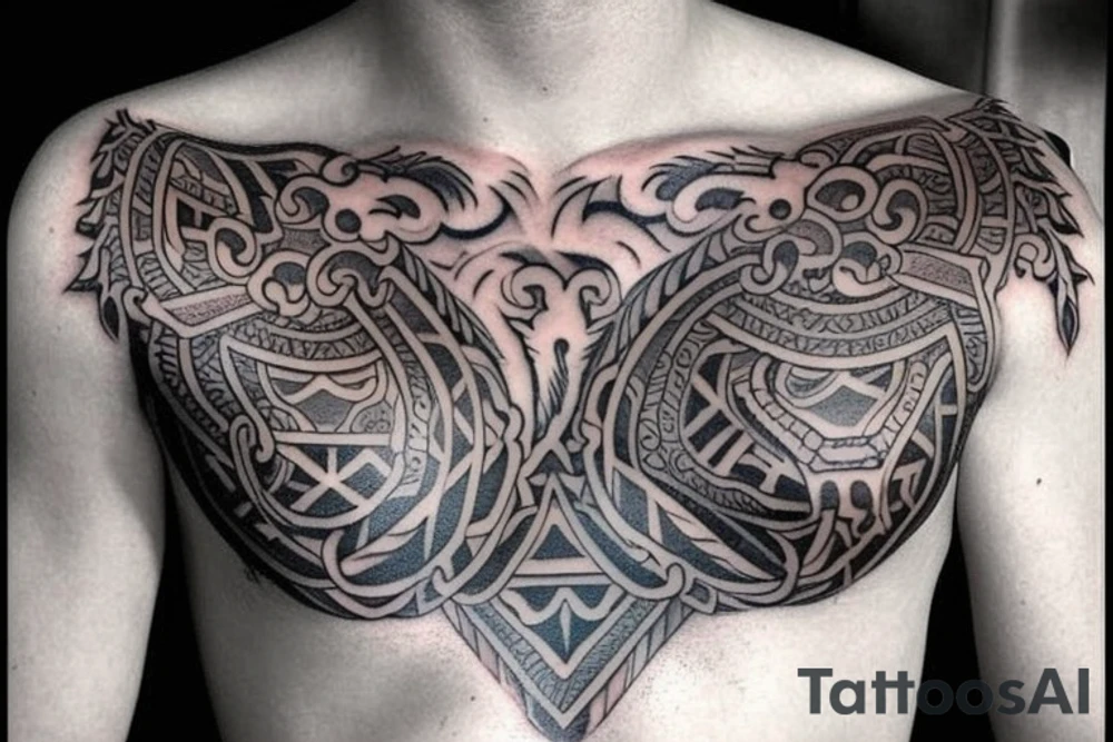 roman chest tattoo tattoo idea