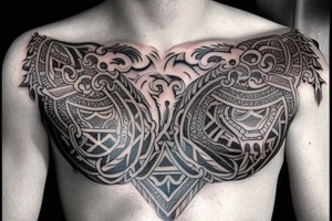 roman chest tattoo tattoo idea