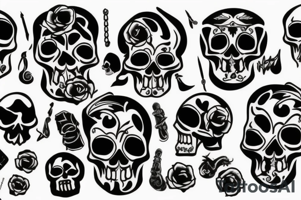 skull, gym tattoo idea
