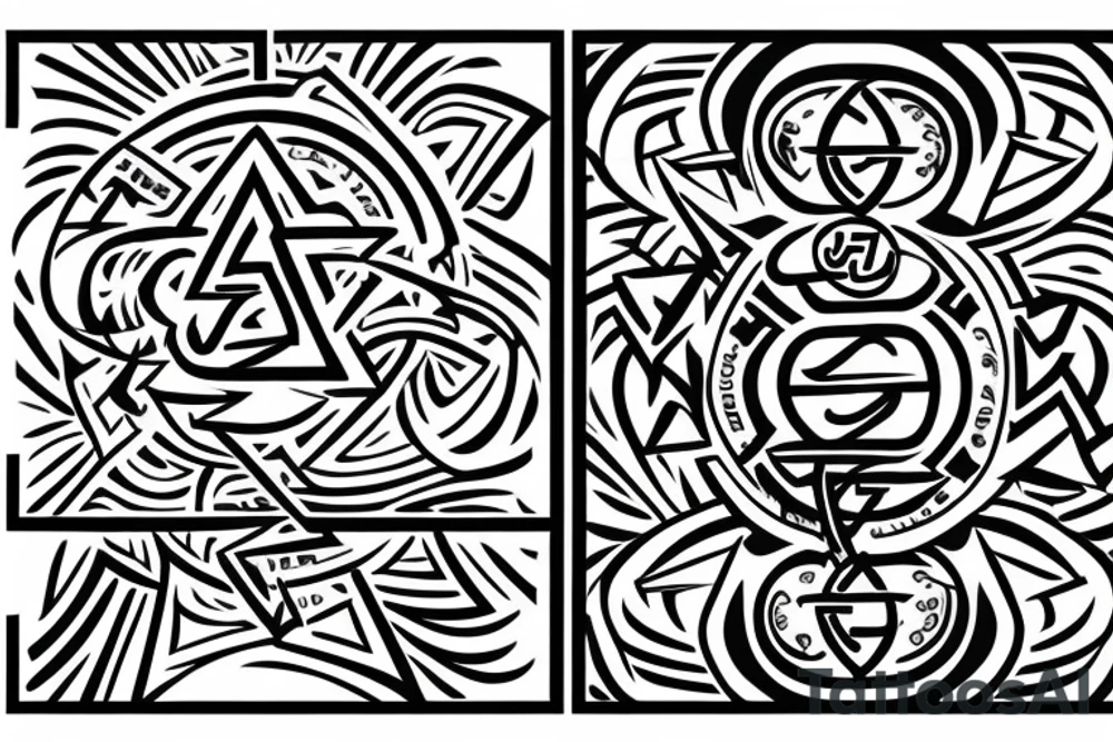 A symbol that consists of three elements. 

The three elements should symbolize that everything is abundant. Money, success, etc. 

It should also symbolize gratitude, the connection to ourself and god tattoo idea