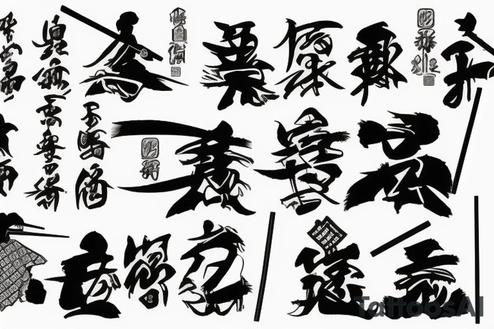 samurai watching the sunset tattoo idea