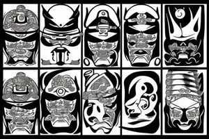 samurai watching the sunset tattoo idea