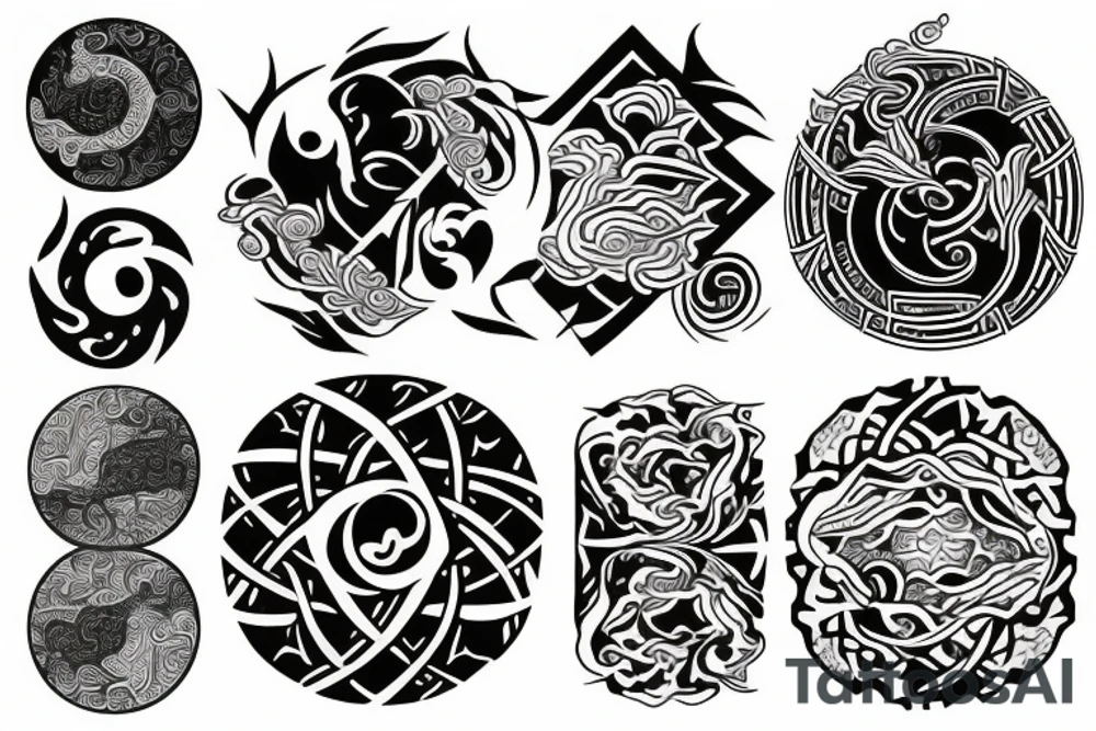 Yin and yang tattoo idea