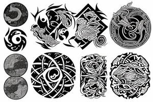 Yin and yang tattoo idea