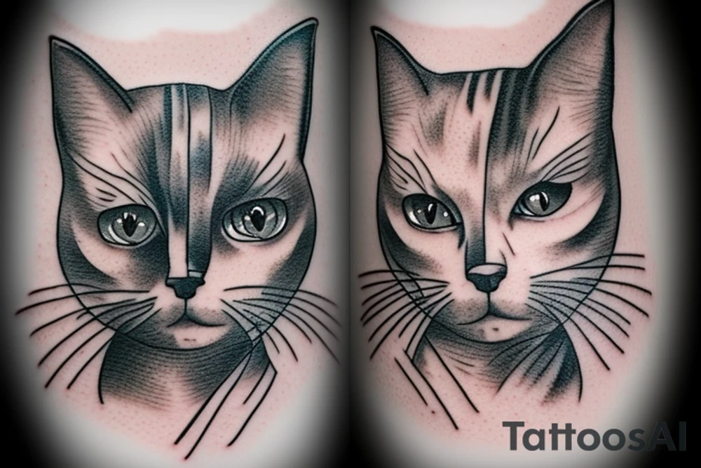Cat Smoking tattoo idea