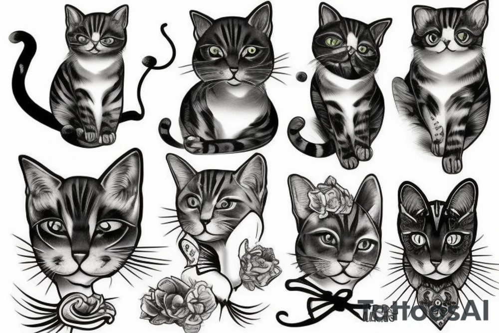 Cat Smoking tattoo idea