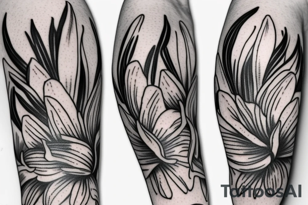 I want a Half sleeve on forearm with Lilies tattoo idea