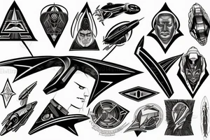 Masculine design with Star Trek theme tattoo idea