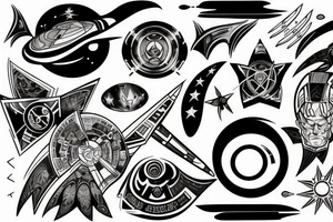 Masculine design with Star Trek theme tattoo idea