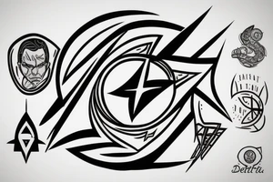 Star Trek Delta Symbol made into a masculine design. Incorporating the phrase "To Boldly Go" tattoo idea