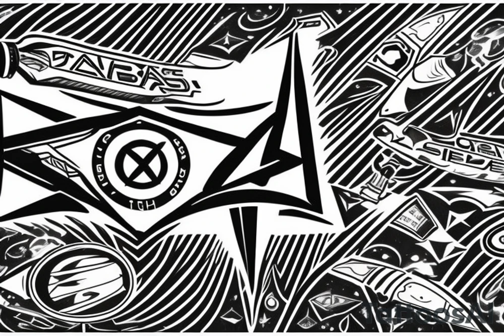 Star Trek Delta Symbol made into a masculine design. Incorporating the phrase "To Boldly Go" tattoo idea