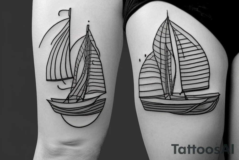 albuferenc boat with a mast tattoo idea
