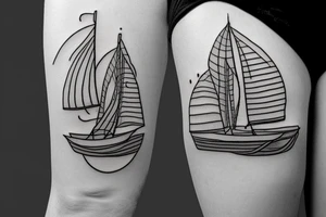 albuferenc boat with a mast tattoo idea