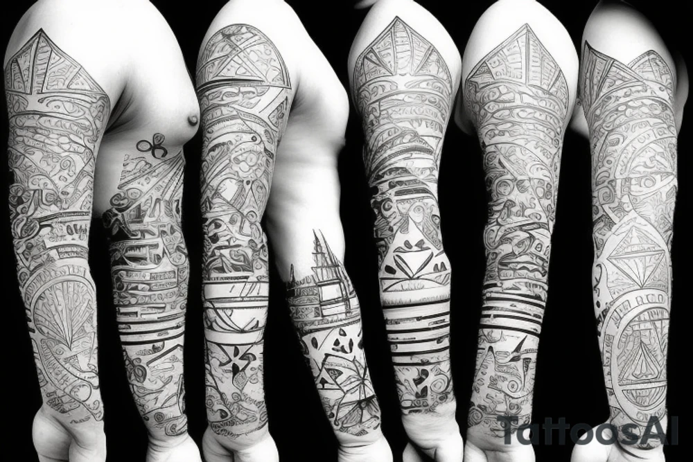 albuferenc boat with a mast tattoo idea