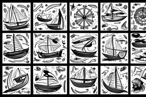 albuferenc boat with a mast tattoo idea