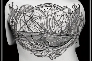 albuferenc boat with a mast tattoo idea