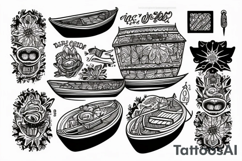 rice boat from Valencia Spain tattoo idea