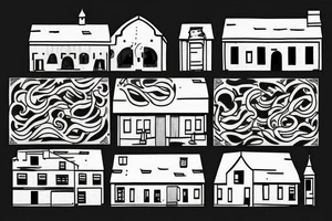Raised granary house from Asturias Spain tattoo idea