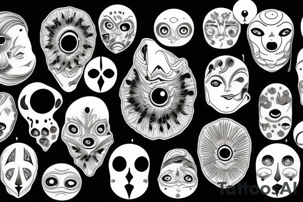 many eyes tattoo idea