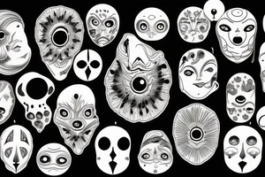 many eyes tattoo idea
