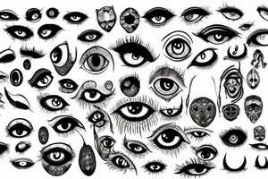 many eyes tattoo idea