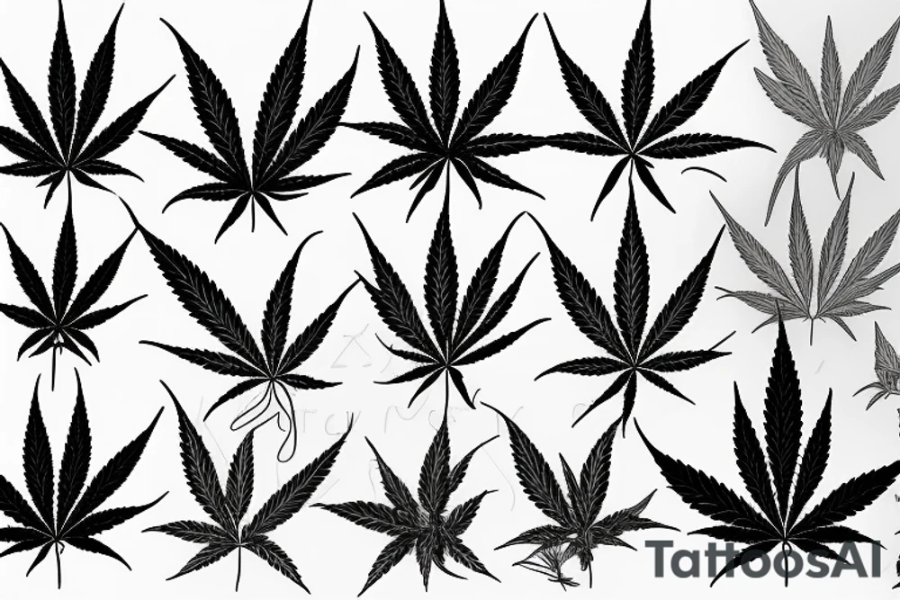 marijuana tattoo idea