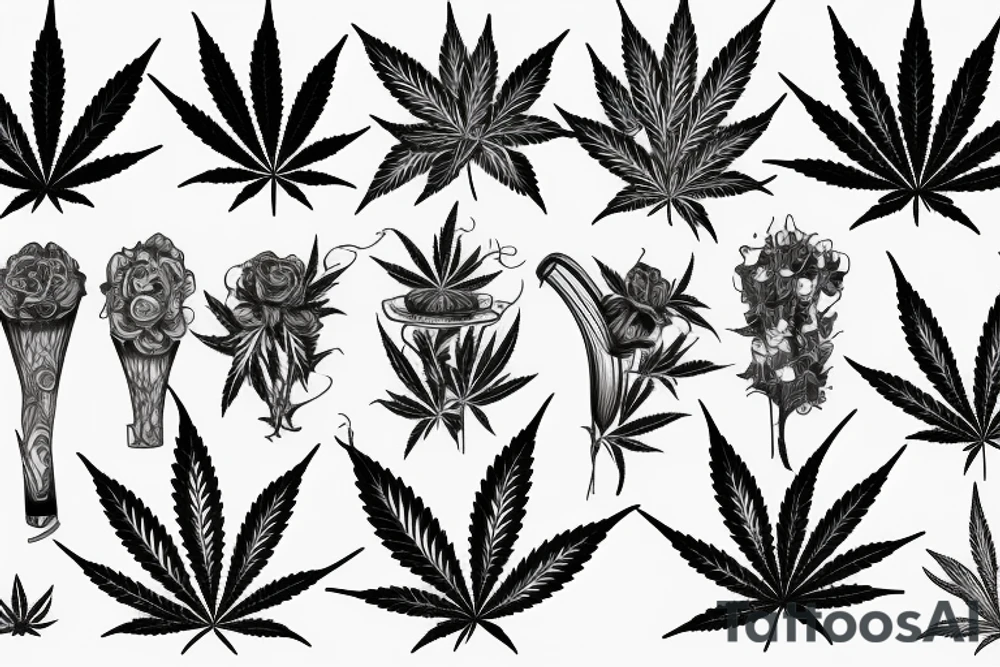 marijuana tattoo idea