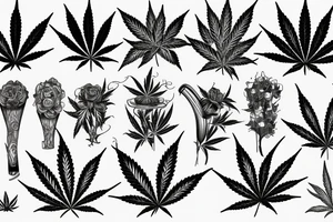 marijuana tattoo idea