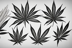 marijuana tattoo idea