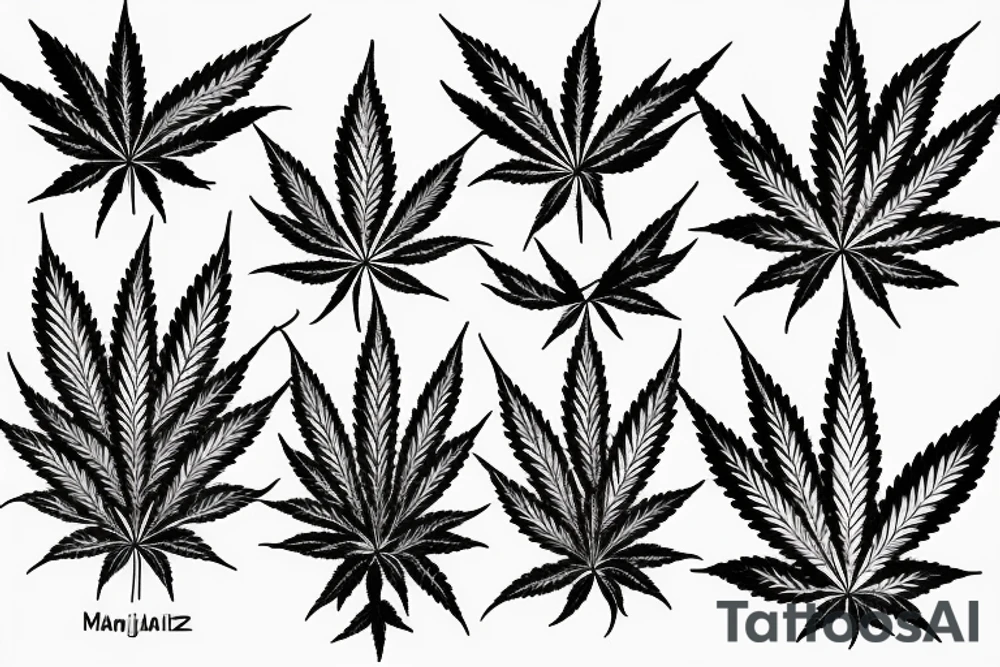 marijuana tattoo idea