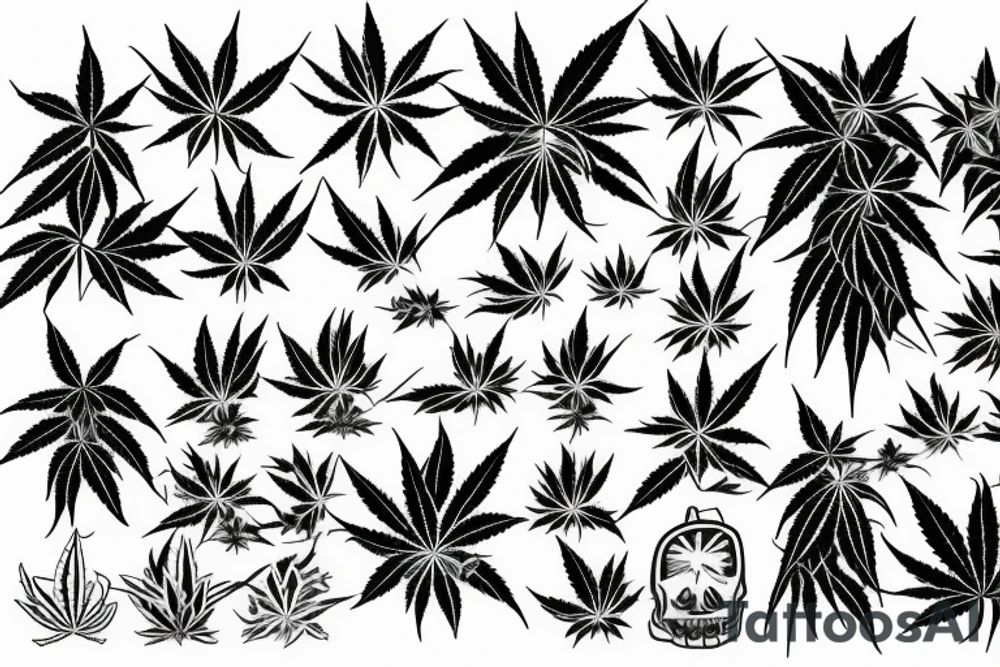 marijuana tattoo idea