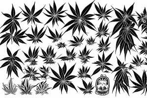 marijuana tattoo idea