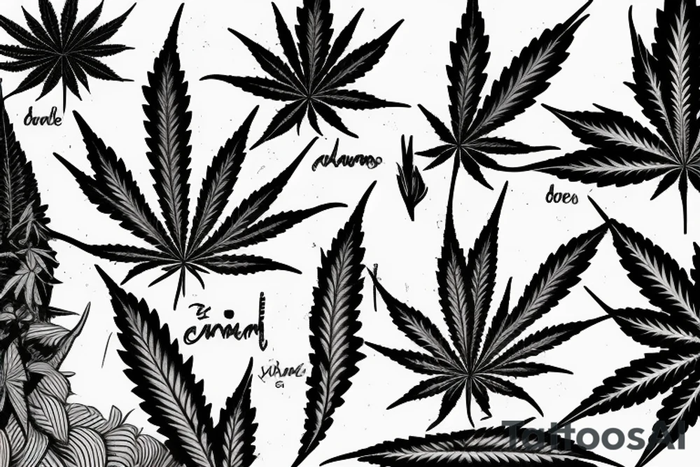 marijuana tattoo idea