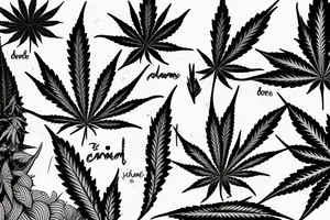 marijuana tattoo idea
