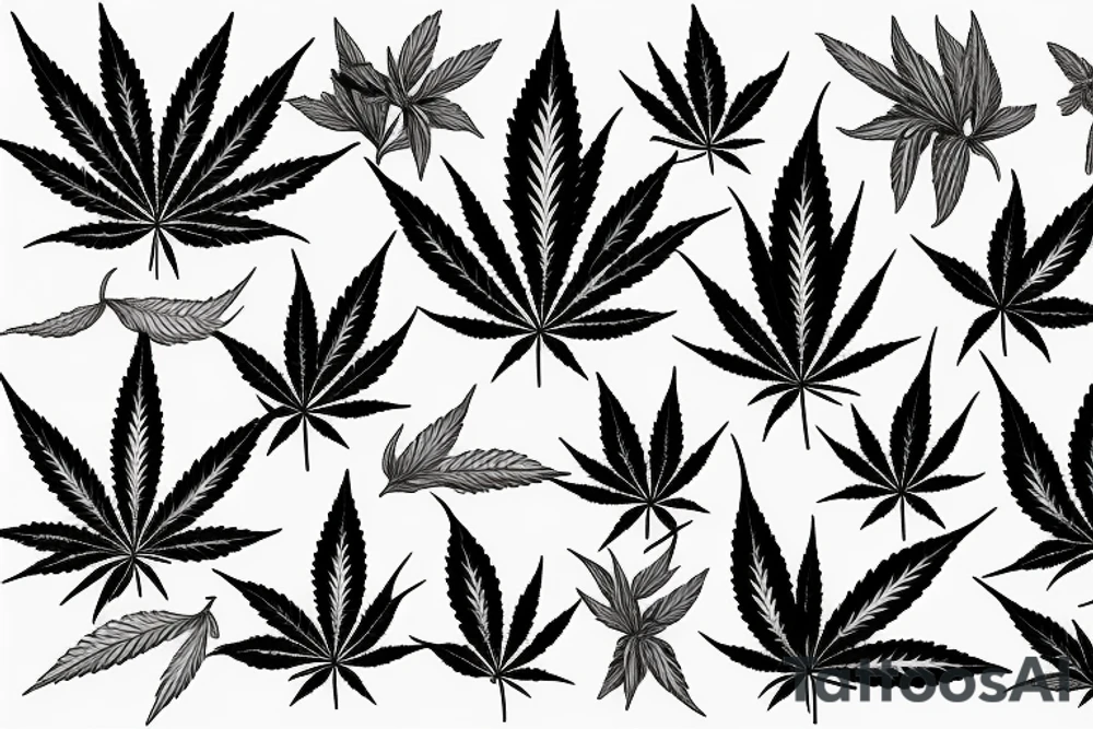 marijuana tattoo idea