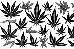 marijuana tattoo idea