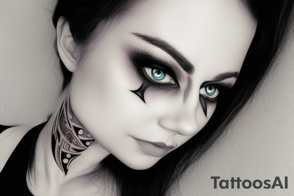 female eye tattoo idea