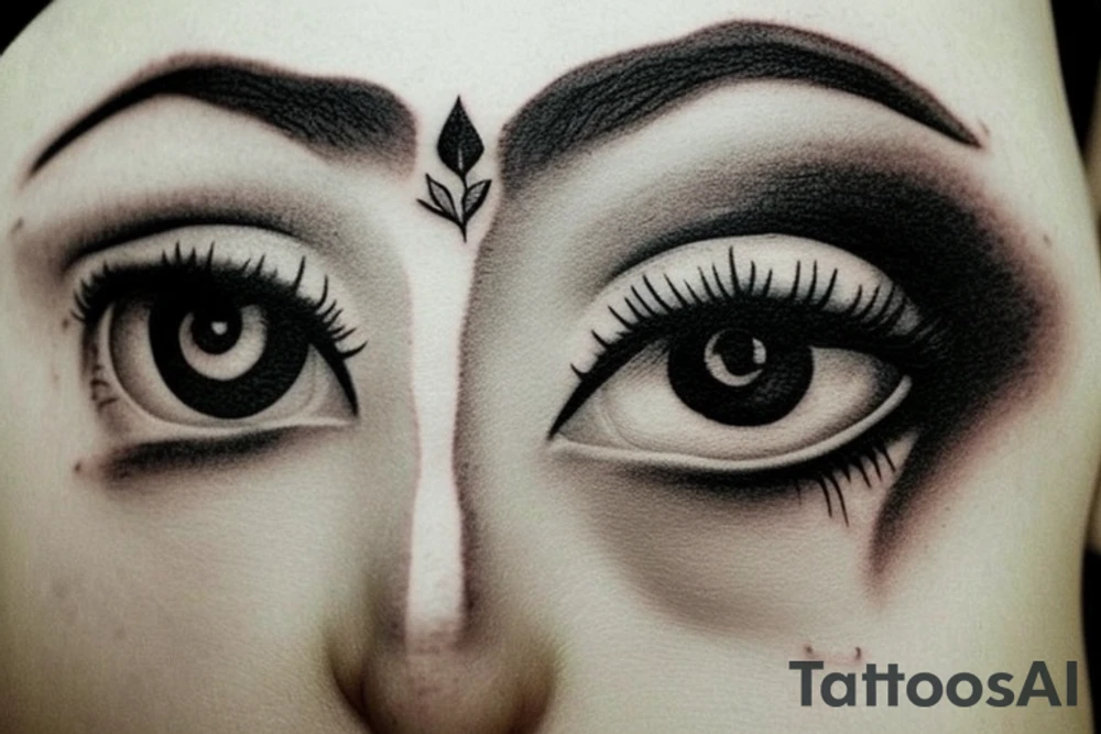 female eye tattoo idea
