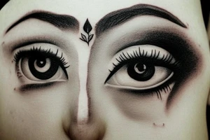female eye tattoo idea