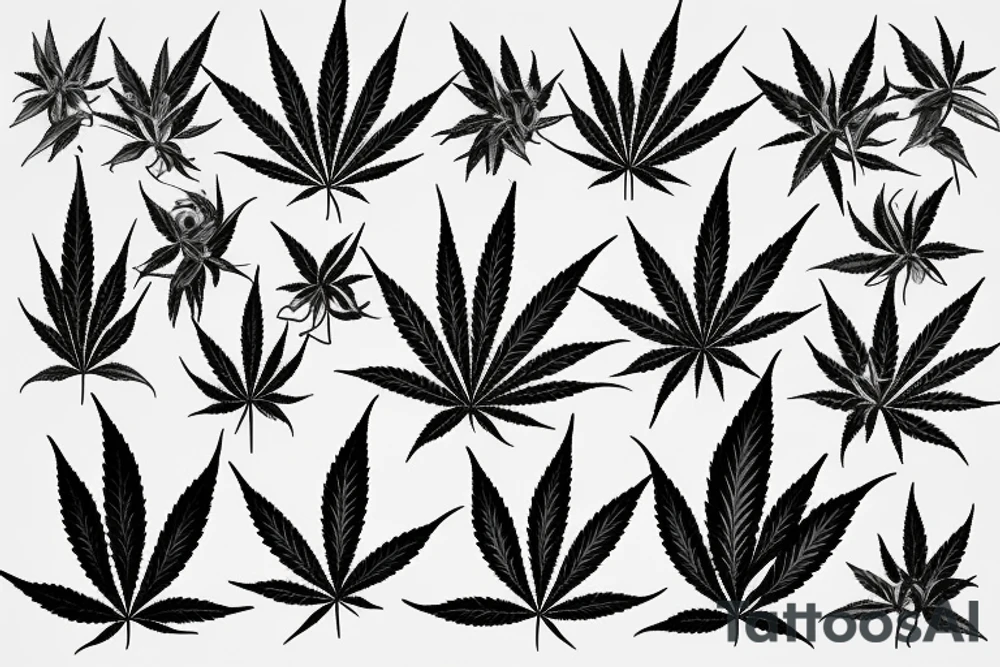 marijuana tattoo idea